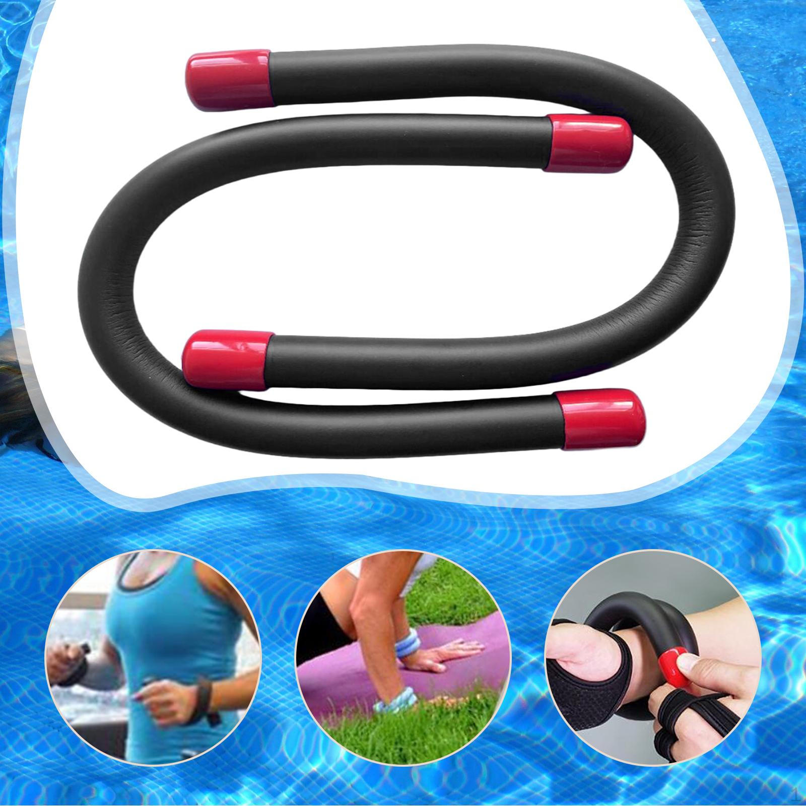 

2 Pieces Wrist Weight Ankle Wearable Fashionable Arm Weights Wristband for Exercise Jogging Black red