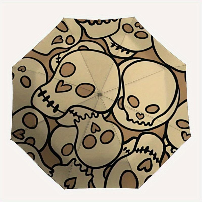 

1pc Skull Pattern Automatic Open/Close Umbrella, Ideal Fan Gift for Birthday, Christmas, Trendy Fashion yy250828086
