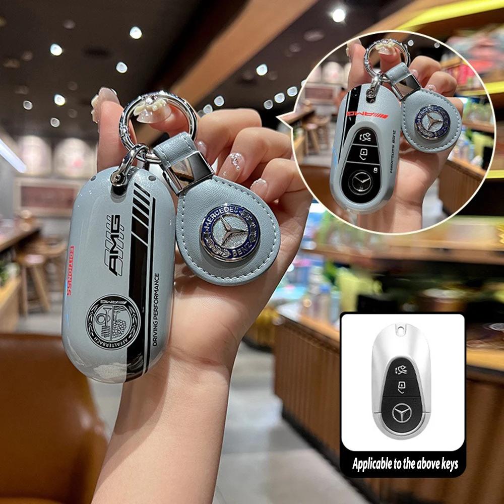 Autosticker Auto Sleutelhoesje Cover Beschermer Shell voor Mercedes Benz AMG C S Klasse W206 W223 S350 C260 C300 S400 S450 S500 Sleutelhanger