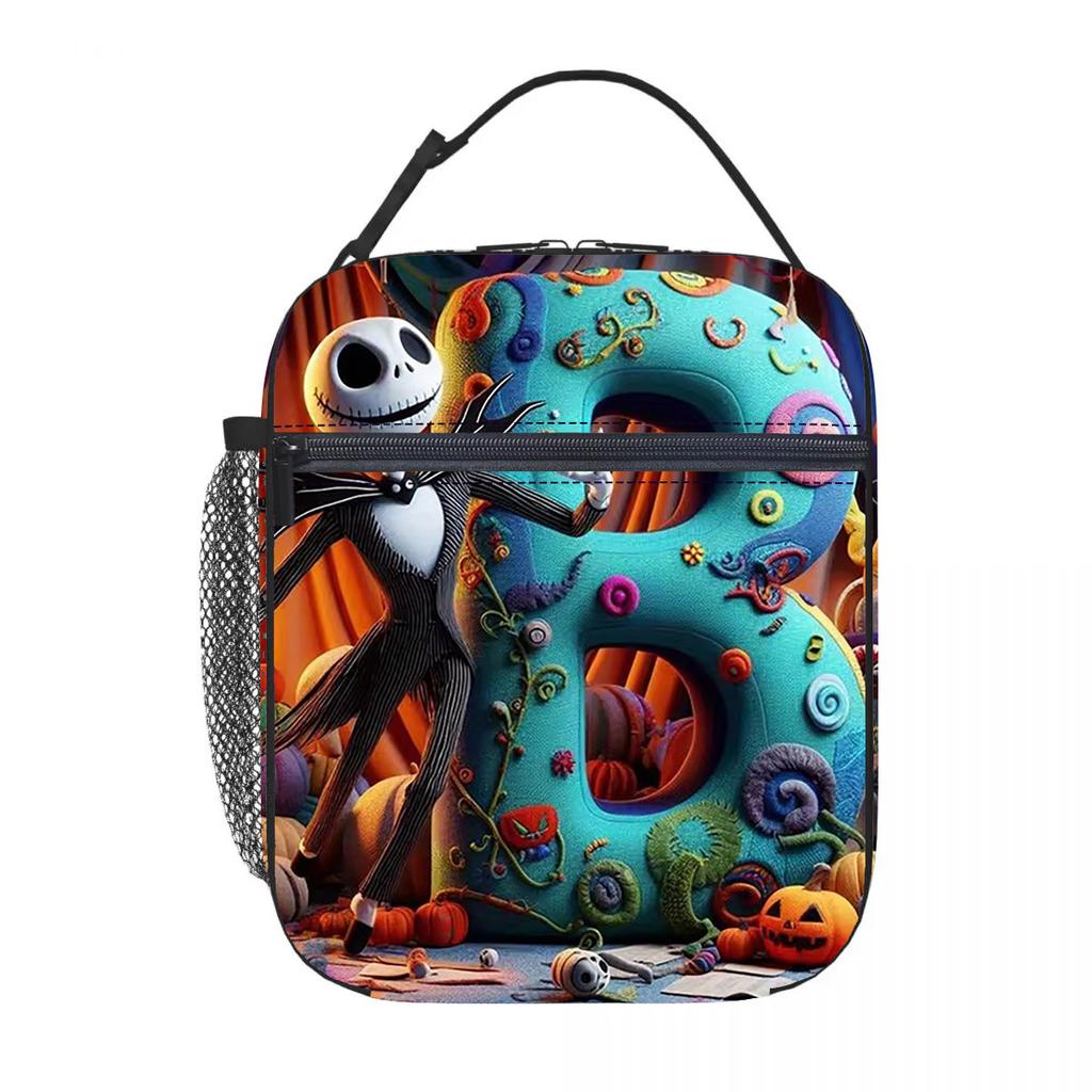 Christmas Horror Night Oxford Cloth Children's Lunch Bag Boy Girl Alphabet Cartoon Portable Insulation Handbag