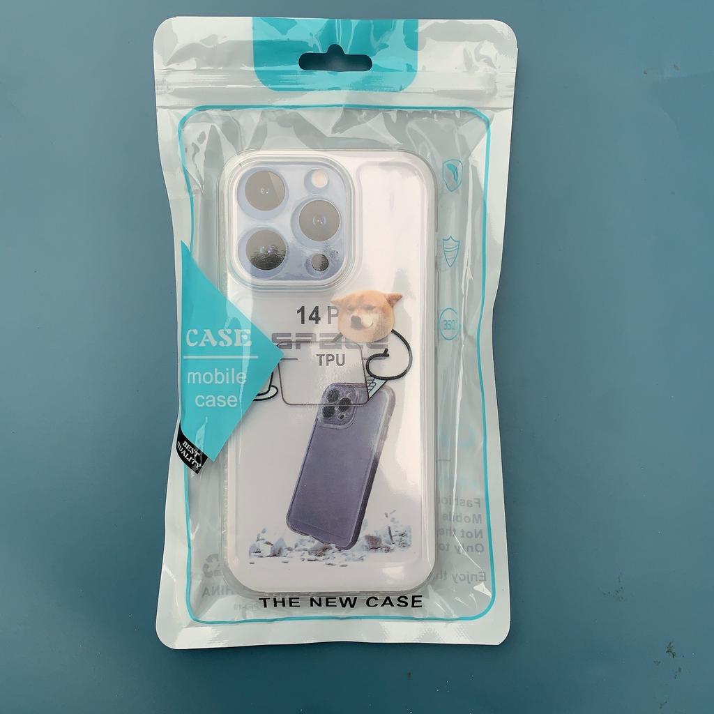 Shilai Run Mobile Phone Case Suitable for IPhone16promax Transparent Couple Creative Painting 15/14 Protection Case