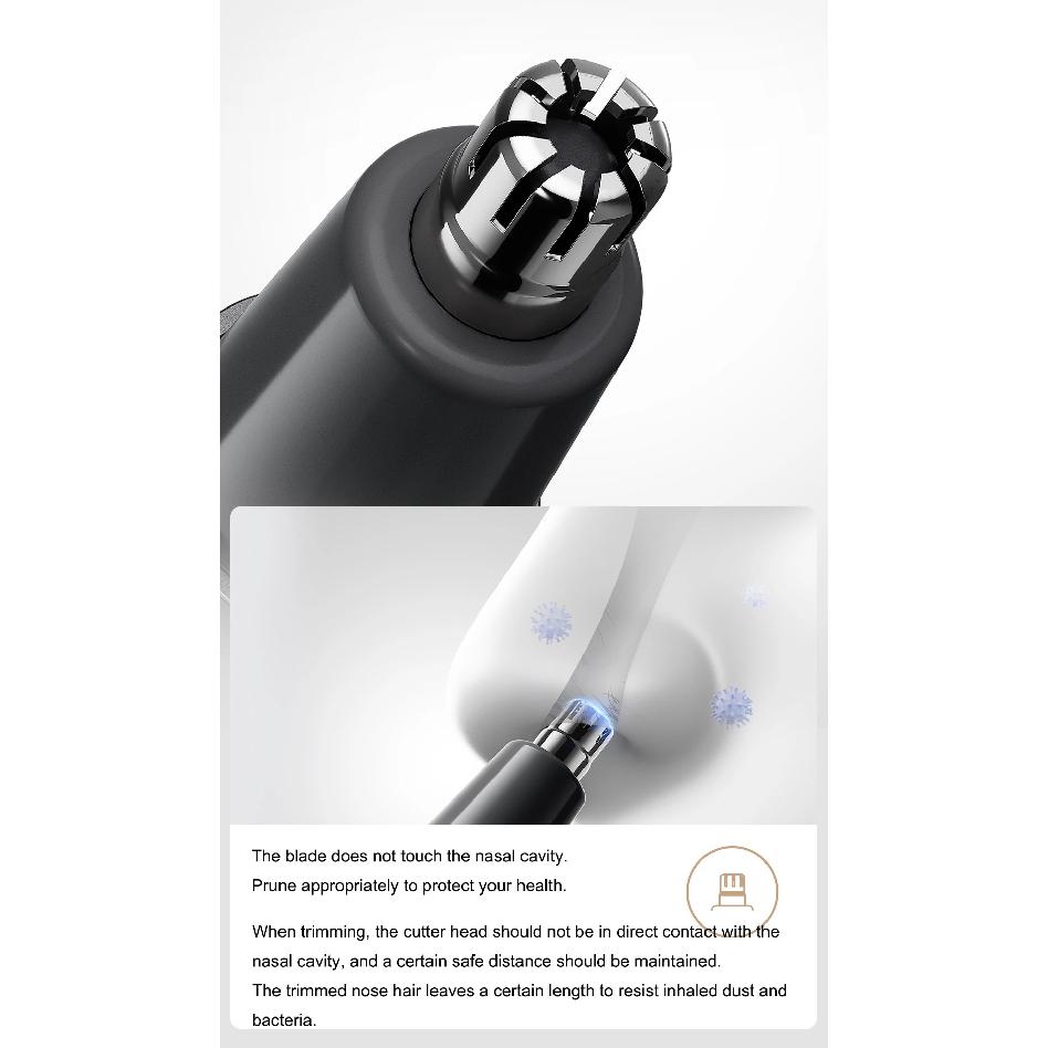 Xiaomi Mijia Electric Nose Hair Trimmer Portable Rechargeable Nose Ears Hair Eyebrow Painless Trimmer for Men Women