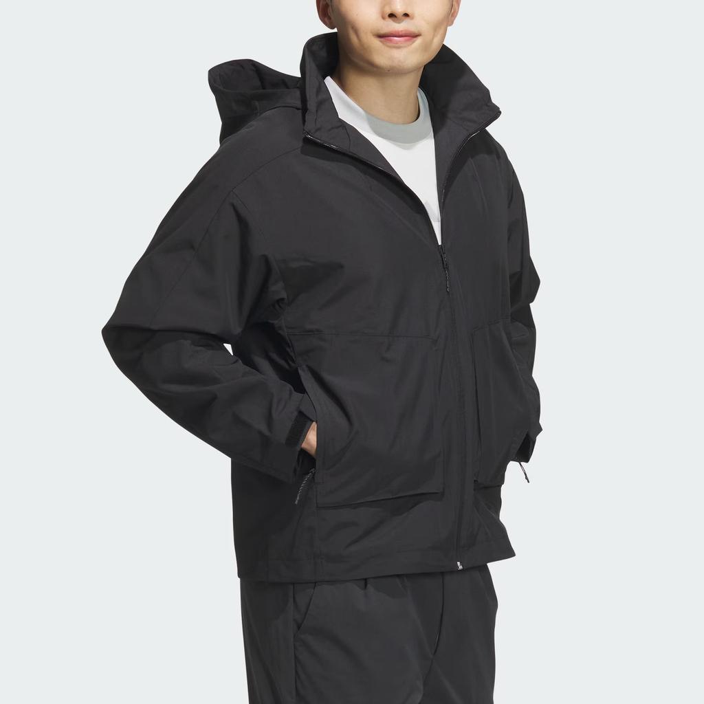 Adidas Mens Water-Resistant Sports Jacket Men Jackets Black JL6686