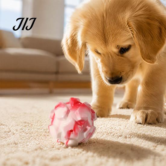 Soft TPR Toys for Pet Teeth Massage Squeaky Dog Balls, Durable Interactive Toy, Cleaning Chew Aggressive Chewers Star Texture Toy Small Medium