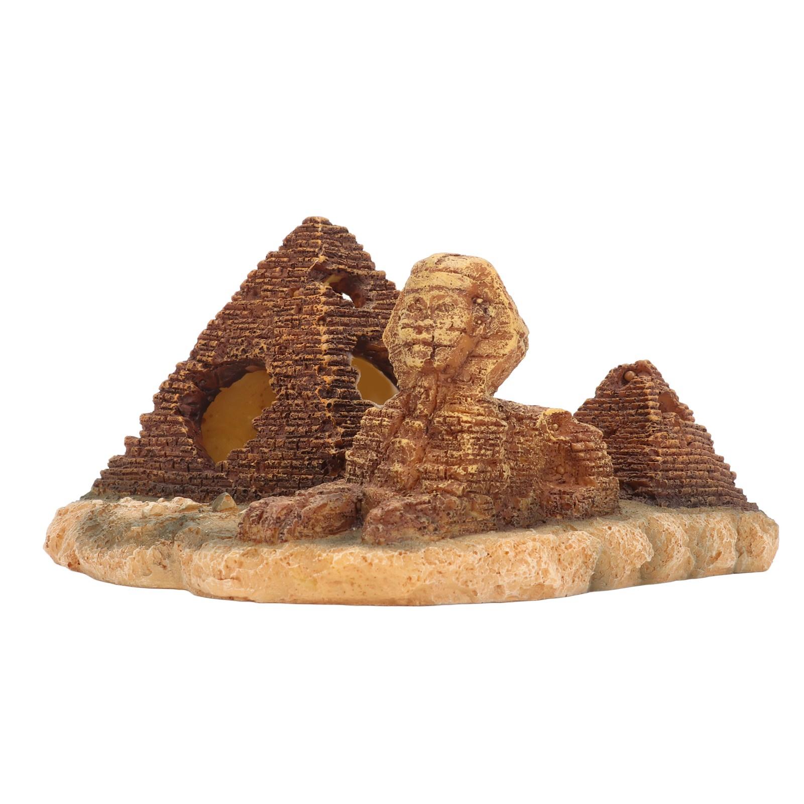 

Aquarium Pyramid Decor Safe Resin Fish Pyramid Hiding Cave for Fish Ornament