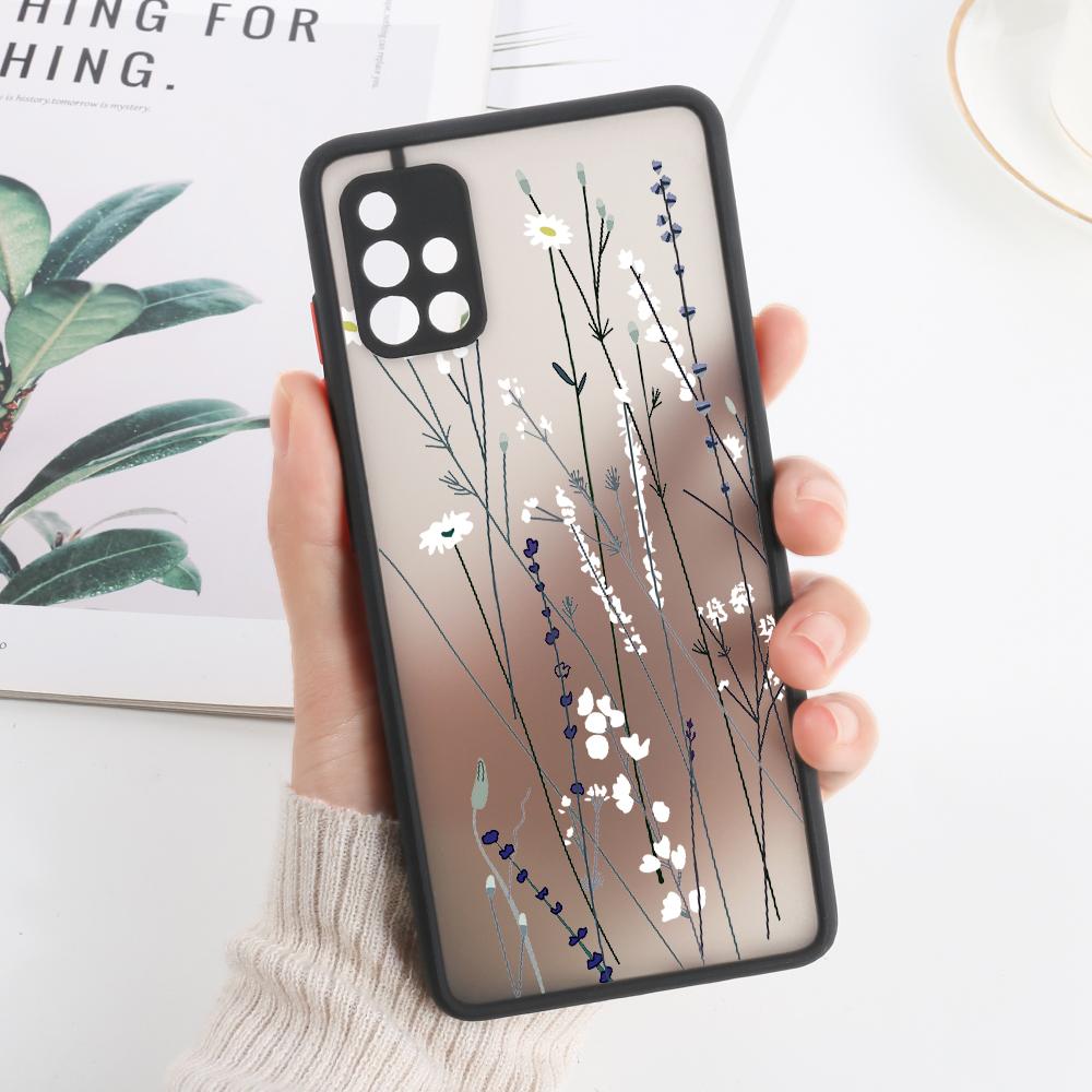 Ματ Θήκη Λουλούδι Για Samsung A05 Funda Galaxy A55 5G A54 A53 A52 A35 A34 A33 A14 A13 A12 A22 A23 A32 A51 A72 A73 M31 Σκληρή Θήκη