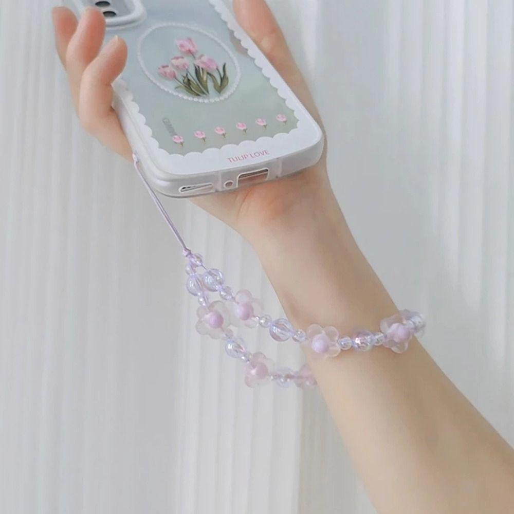 Rope Laser Beads Mobile Phone Chain Wrist Hand Lanyard Hand Strap Mobile Phone Straps Hanging Rope