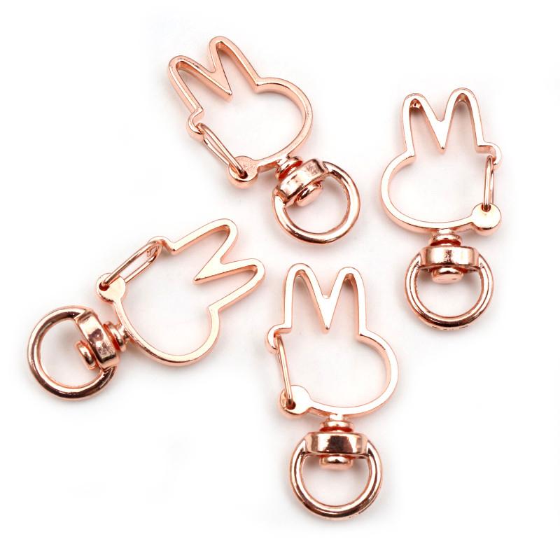 10pcs Cat Heart Snap Hook Trigger Clips Buckles For Keychain Lobster Lobster Clasp Hooks for Key Ring Clasp Jewelry Supplies