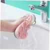6pcs Soft Exfoliating Bath Sponge for Adults, Three Layer Shower Scrubber with Fast Drying Lanyard