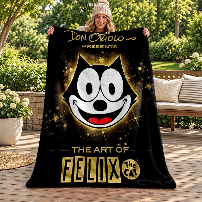 Felix the Cat deka Flísová deka Měkká útulná plyšová přehoz na pohovku postel Lehká domácí dekorace Dárky na Vánoce různé svátky