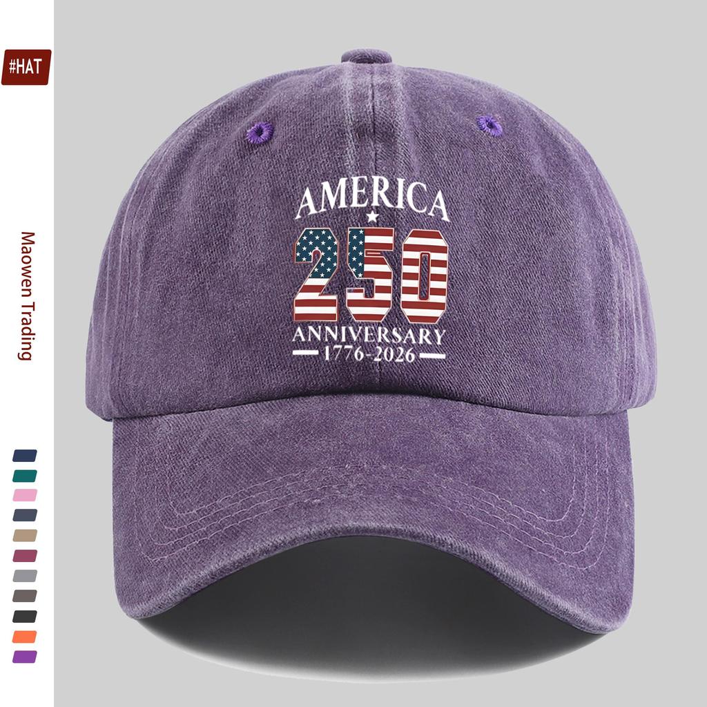 Pc American Th Anniversary Pattern Printed Baseball Cap Trucker Sun Hat Easy Comfortable Lightweight Papa Hat Dad Mom Ind