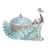 Peacock Sugar Jar Vintage Exquisite Embossed Metal Sugar Canister with Lid and Spoon for Home Hotel Coffee Shop