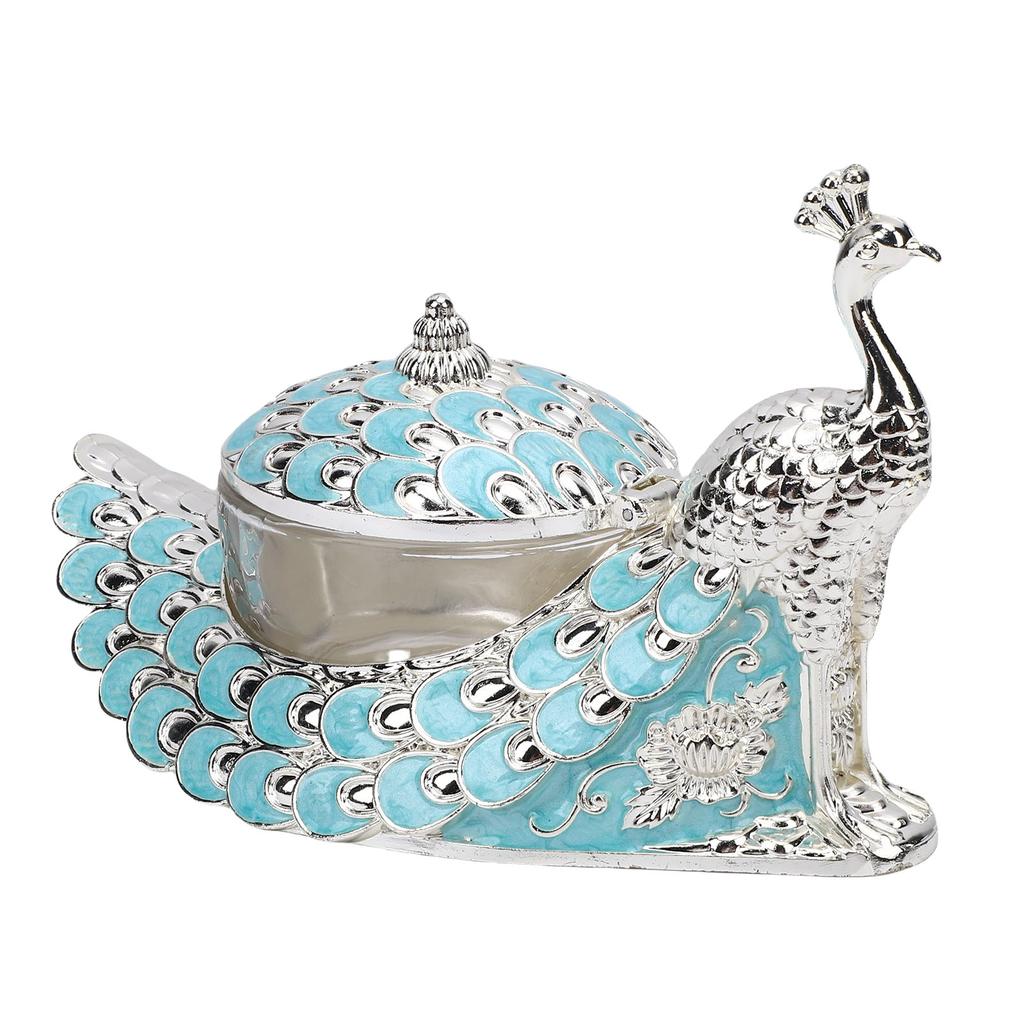 Peacock Sugar Jar Vintage Exquisite Embossed Metal Sugar Canister with Lid and Spoon for Home Hotel Coffee Shop