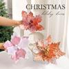 Flower Head Simulated Christmas Flower Handmade Xmas Tree Ornaments  Event Layout