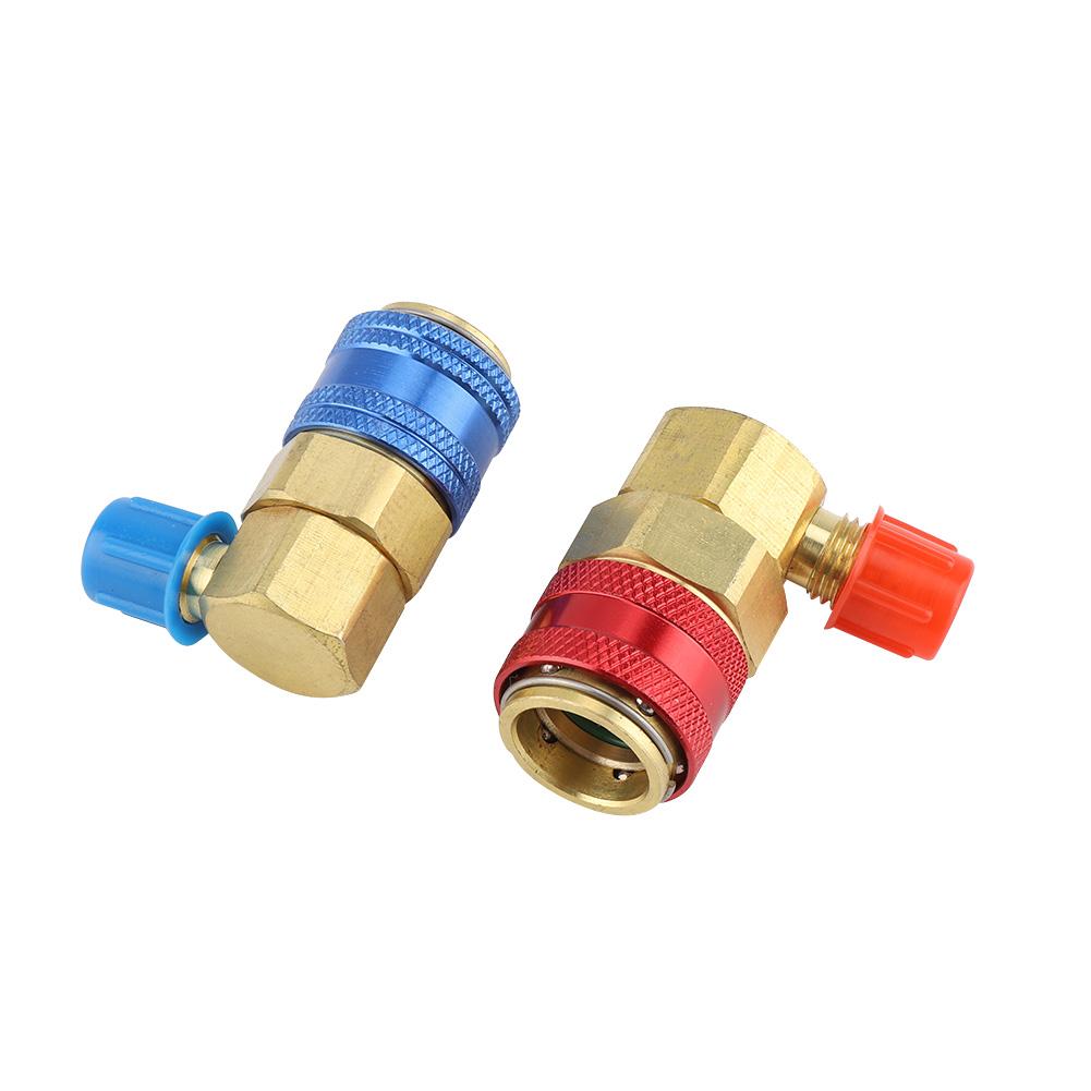 Pair of R134a Car Air Condition Fluoride Joints Quick Couplers Connectors for Refrigerant R134a