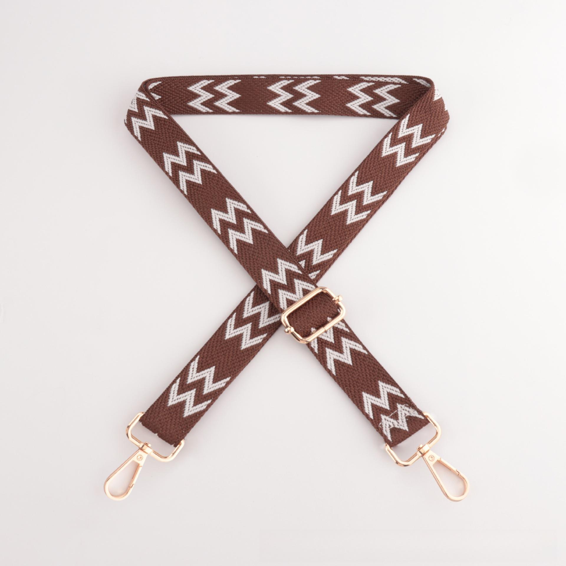 

New Bag Crossbody Bag Adjustable Wide Shoulder Strap W Letter Jacquard Webbing Wholesale High-end Bag Strap Shoulder Strap Light gold button.