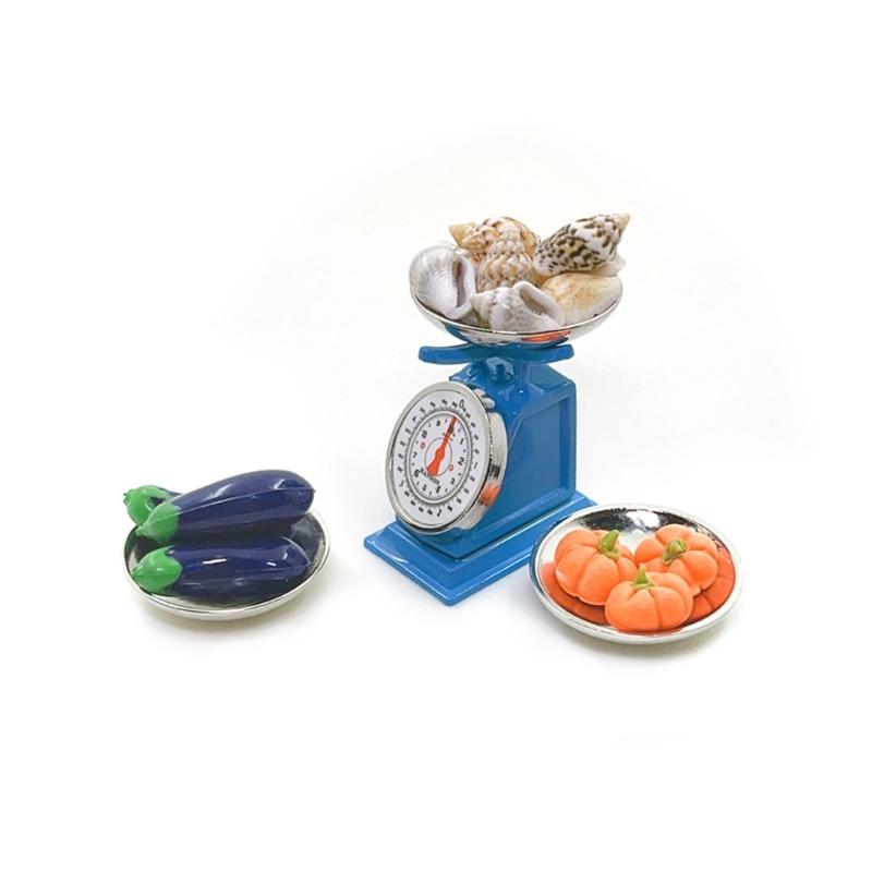 

Мини Кухонные Весы Игрушечный Аксессуар 1/12 Мебель для Кукол Гладкие Поверхности Устойчивость Легкий Кухонный Реквизит Для Коллекционеров синий