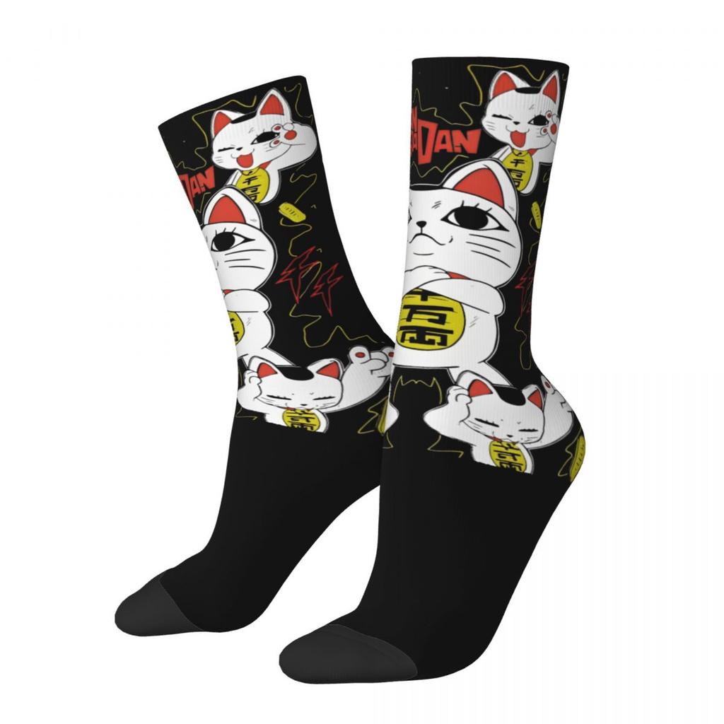 Winter Warm Retro Women Men Dandadan Lucky Turbo Granny Socks Anime Non-slip Basketball Socks