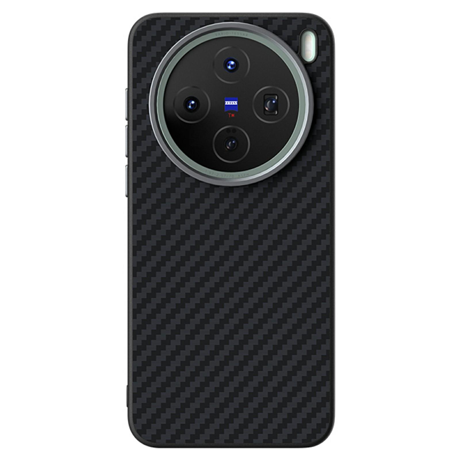 

ABEEL For vivo X200s 5G Case Compatible with MagSafe Carbon Fiber Texture Back Cover Black/Red