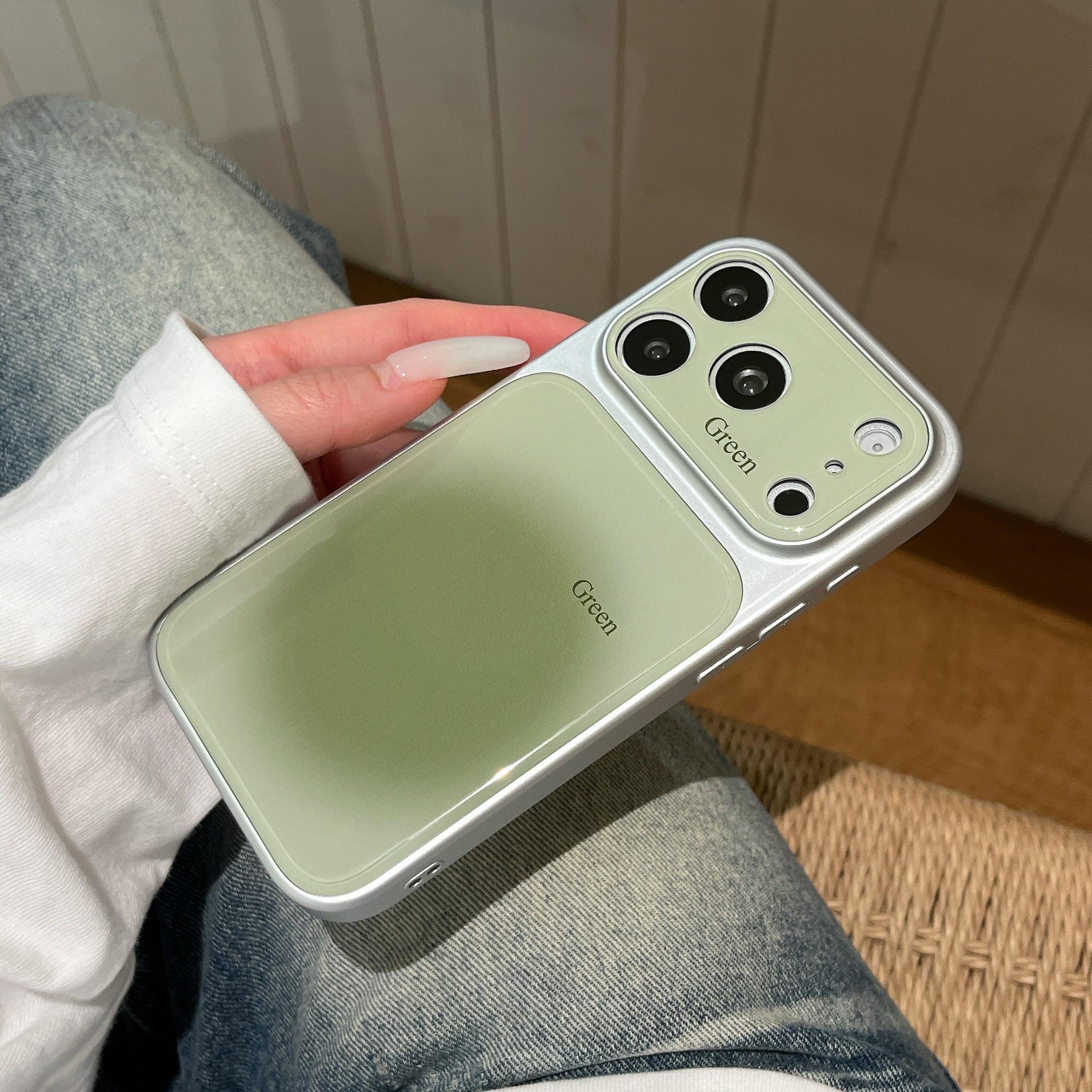 

Acrylic Gradient Candy Green iPhone Case Injection Molding серебряный