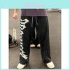 Hiphop Casual Pants For Men With Elastic Waist And Straight Leg Design For Streetwear Style