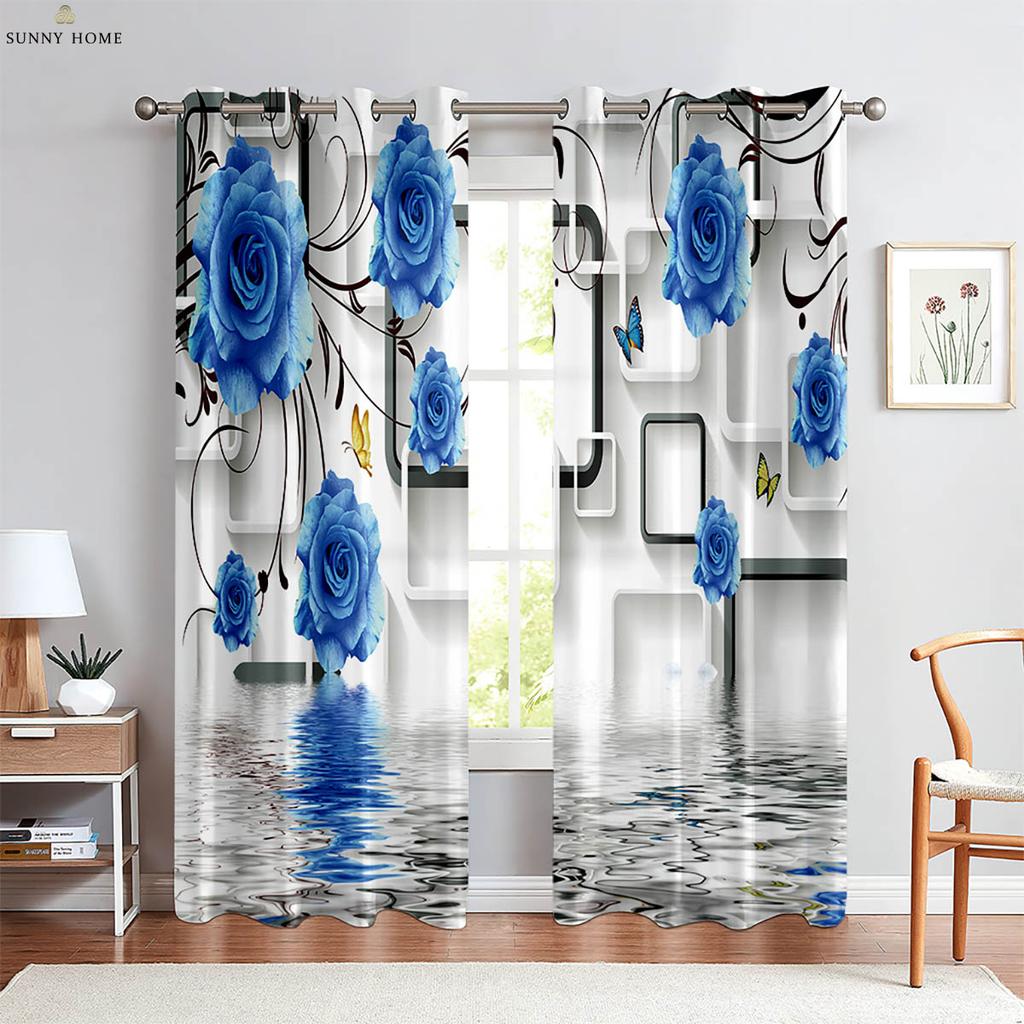 Klasikinė aliejinė tapyba 3D spausdinimo užuolaida Studija Svetainė Miegamasis Dekoratyvinė užuolaida Poliesterio pluoštas 2 vnt.