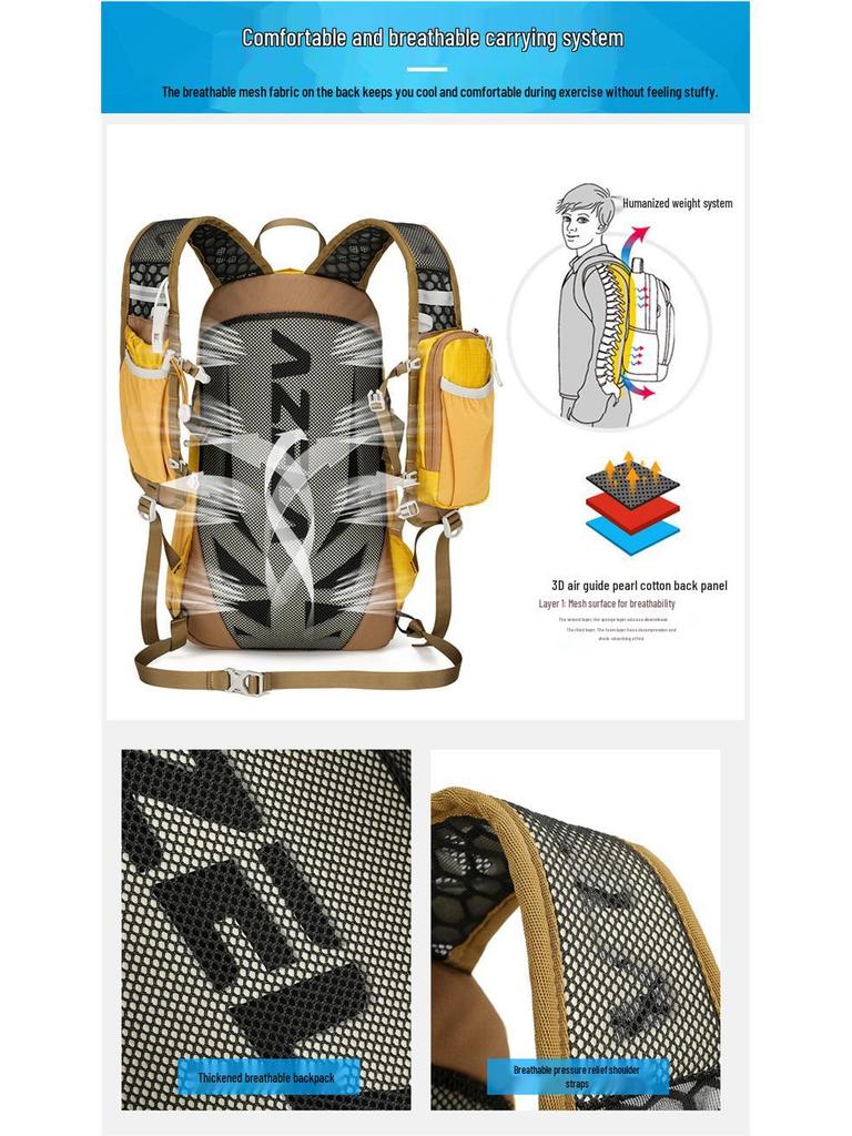Leichter wasserdichter Wanderrucksack für Damen und Herren - Ideal für Bergsteigen, Klettern und Radfahren