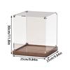 Wooden Bottom Storage Box Window Acrylic Toy Gundam Building Block Box Glue-Free Dust Cover