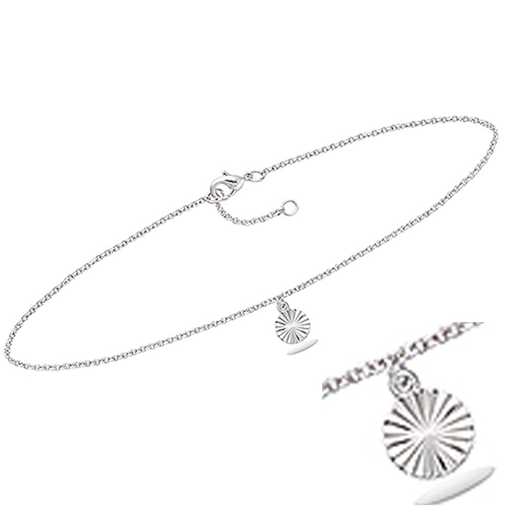 Les Trésors De Lily [R4227] - Chaine Cheville Argent 'Cleopatra' argenté (rhodié) - 25 cm 6 mm