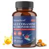 Supliment cu Glucozamină și Condroitină, cu Vitamina C, Curcuma, Piper Negru