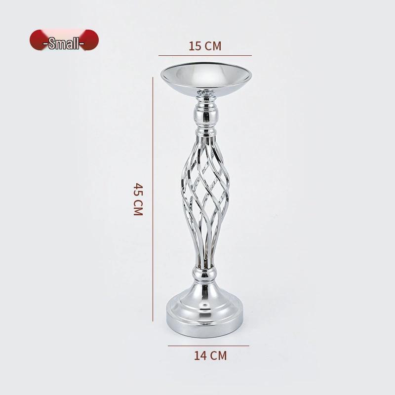 Gold Wrought Iron Twisted Flower Stand - Wedding & Office Decor