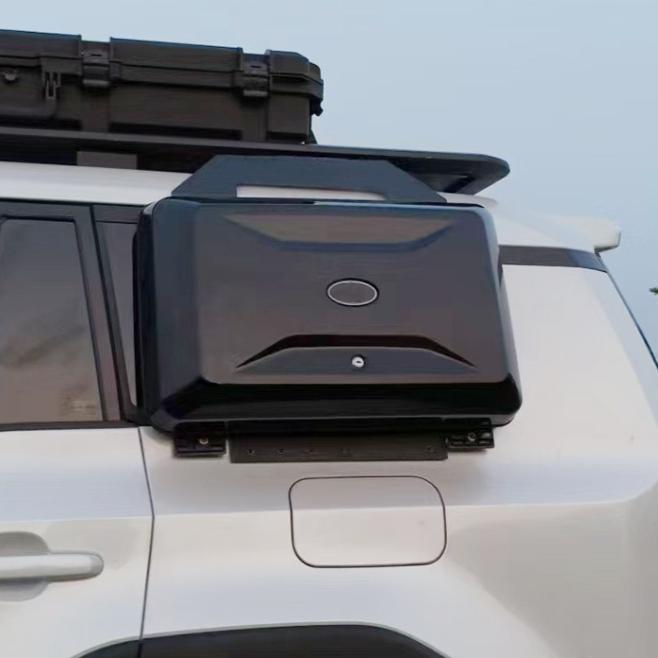 Для Toyota Land Cruiser 250 Prado LC250 Полный комплект, Алюминиевая багажная платформа на крышу со складной лестницей, Панель MOLLE и Внешний комплект OO1