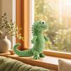 Green Lizard Plush Doll, Soft Stuffed Animal, Fuzzy Realistic Figure Doll with Big Eyes, Cute Collectible Gift for Kids Adults