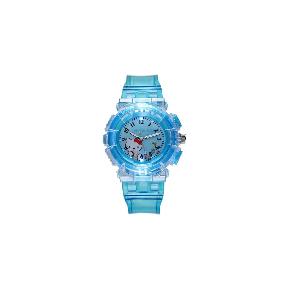 Kids Light-Up Quartz Watch Blue Lightweight Simple Stylish Unisex