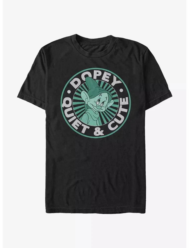 Snow White About Dopey Round Black TShirt S