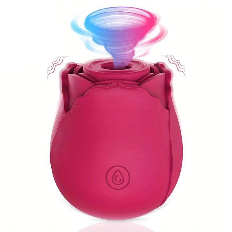 Vibrator Puternic cu Aspirație Vaginală-Trandafir Jucării pentru Femei Stimulator cu Vacuum Oral Mamelon Clitoris Aspirator Jucării Sexuale pentru Femei Articole pentru Adulți