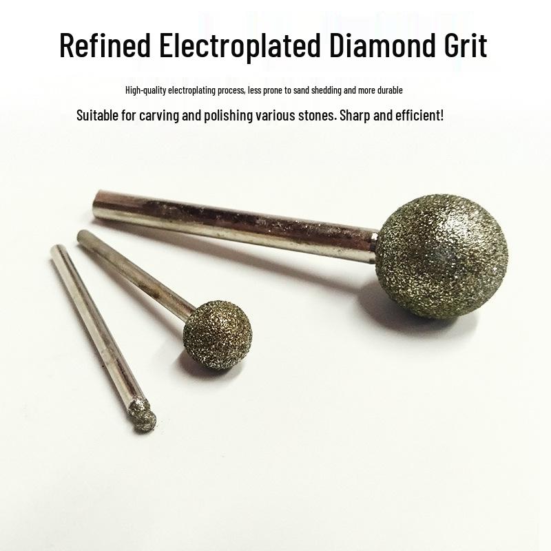 Round Ball Diamond Grinding Head for Electric Grinder - Granite, Marble, Jadeite, and Emery Engraving