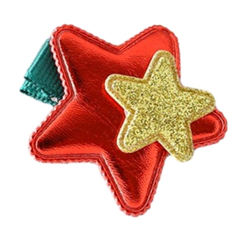 

Hair Clip Star Y2K Silver Bangs Clip Sweet Girls Cute Duckbill Clip Headdress Hair Accessories Metallic Hairpin красный