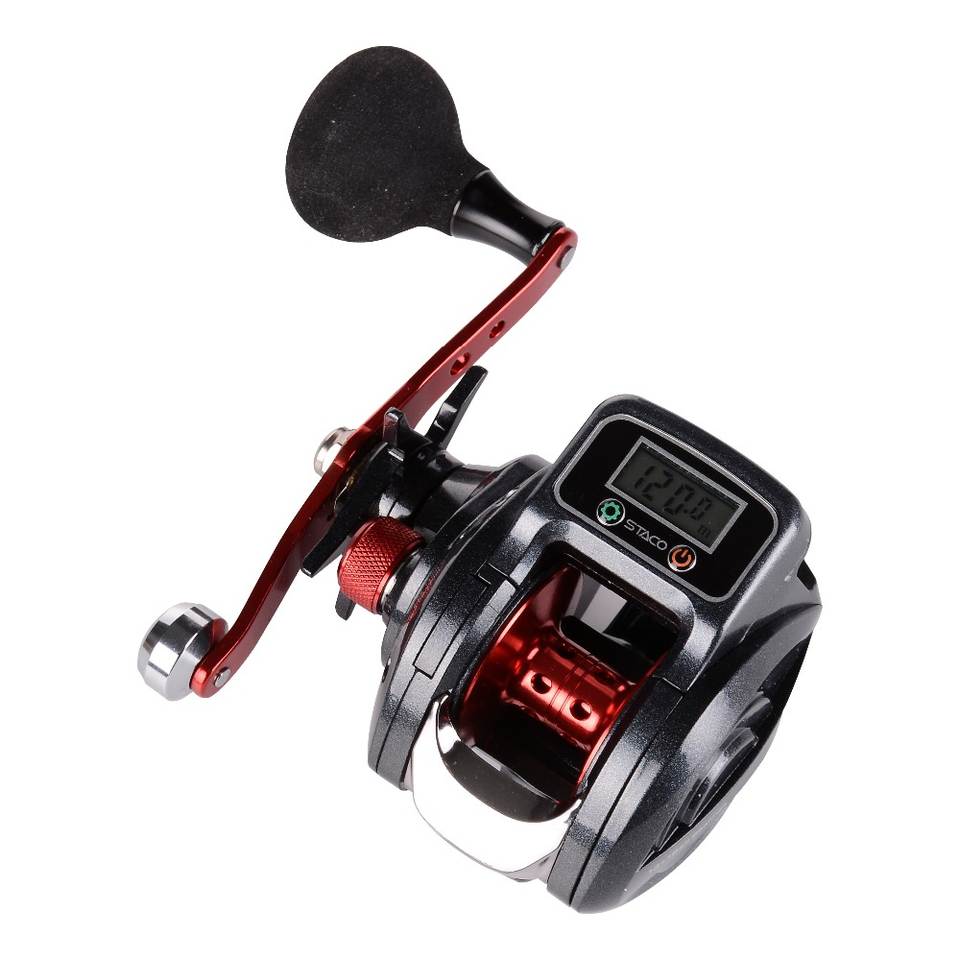 Digital 13+1 Ball Bearing Left / Right Fishing Reel with Display Baitcasting Line Counter Reel 6.3:1 Casting Reel