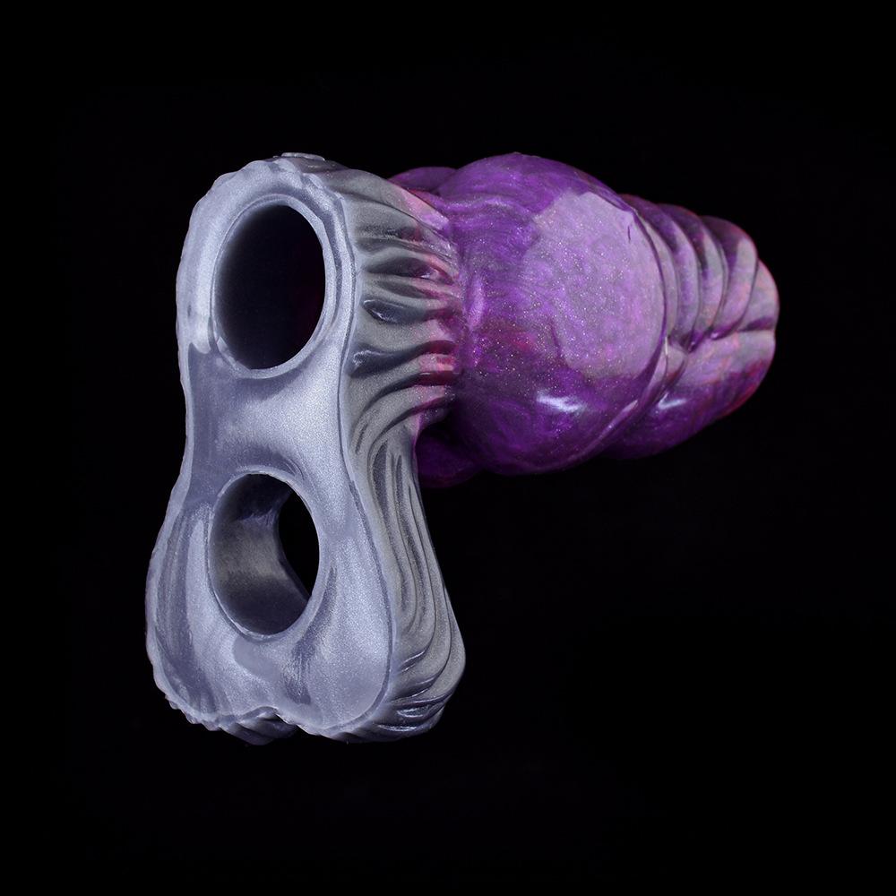 Silicone Penis Sleeve Condom Extender Soft Realistic Dildo Adult Sex Toy for Men Women Pegging Strap On