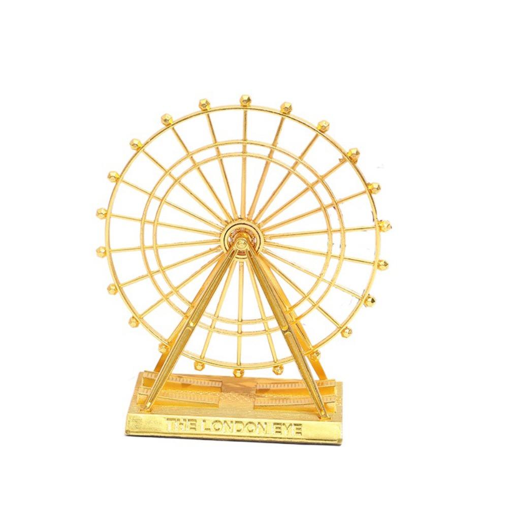 Metal Art Figurine Retro Ferris Wheel Model Desktop Accessories London Eye Ornament  Party