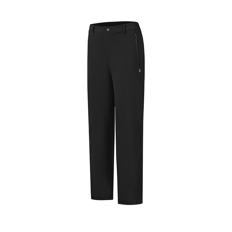 FILA Explore Fashion Простые Классические Спортивные Уличные Удобные Прямые Универсальные Тканые Повседневные Брюки Женские Низ Глубокий Черный A11W617805FBK XL