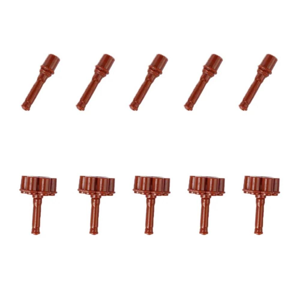 WWI WWII Building Blocks Soldiers Military Accessories Bomb Two-color Gun Mini Brick Weapons Gift Toy AKM Helmet RPG Grenad X026
