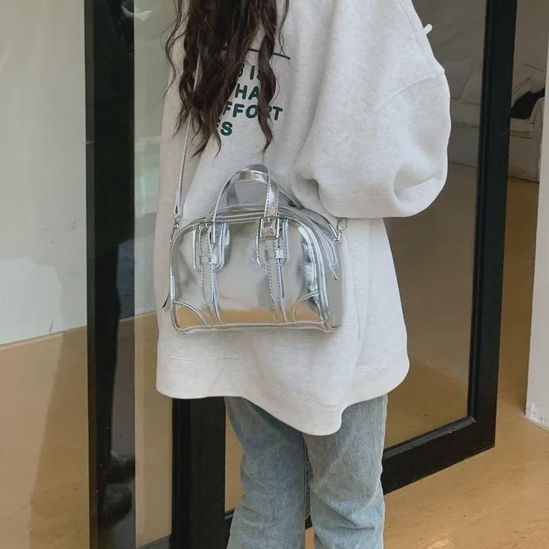 Women's 2025 Retro Black Korean Shoulder & Messenger Bag - Autumn/Winter Collection