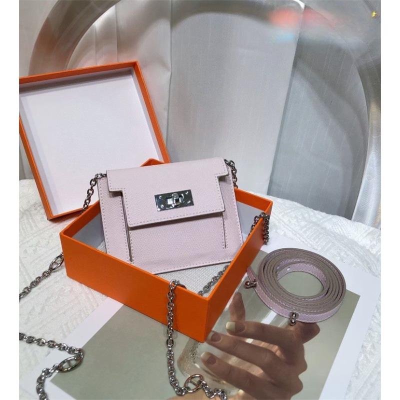 Women's short palm pattern cowhide shoulder crossbody simple new change bag fanny pack wallet card bag integrated bag