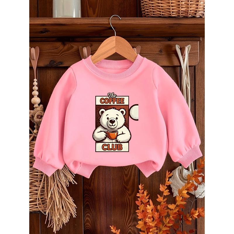European Sizes Cute Printed Pattern 0-3 Years Old Kids' Comfortable Children's Spring Lightweight Round Neck Sweatshirt, Suitable for Outdoor Wear