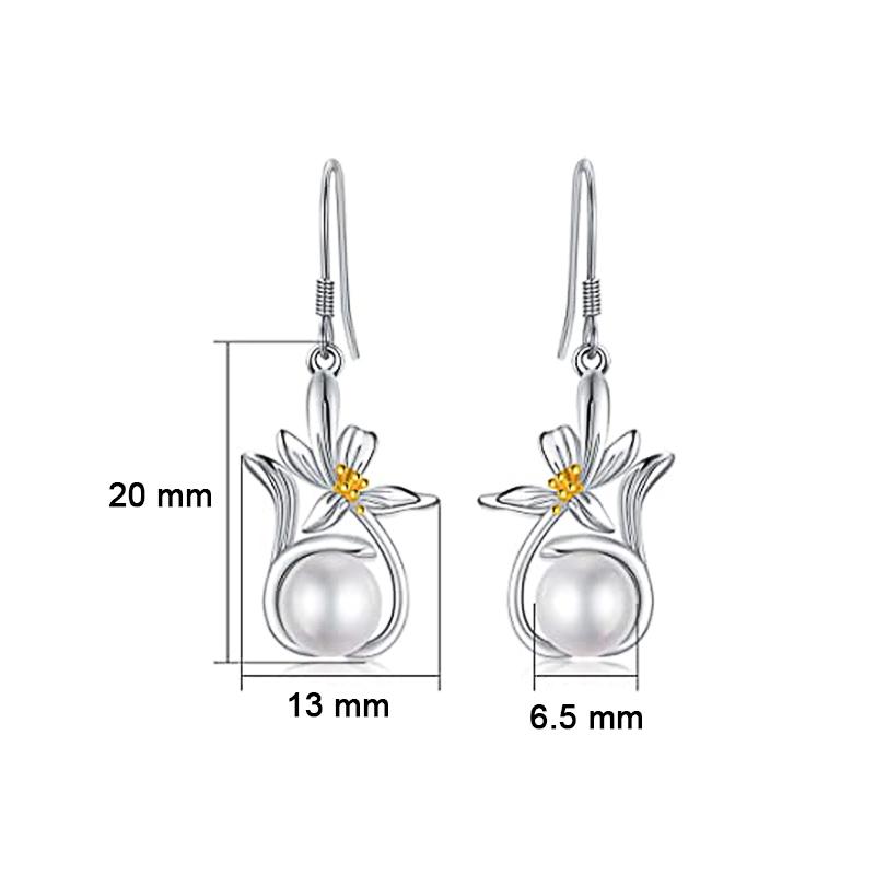 Imitationsperlen-Ohrhänger für Damen, trendige Dame, elegant, weiblich, Partyschmuck, zweifarbiges Design, exquisite Accessoires