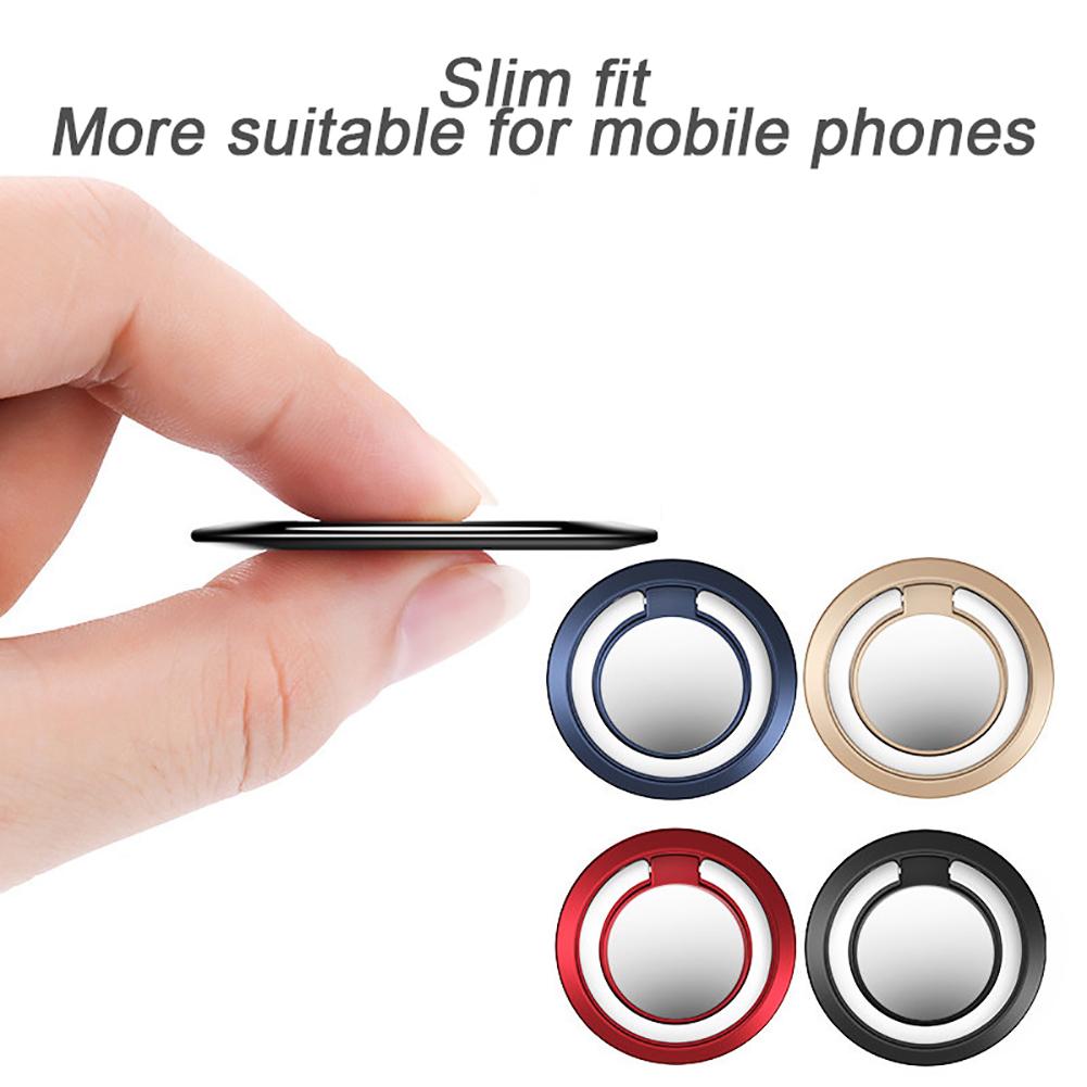 Ultra Thin Ring Holder Metal Round Magnetic Car Phone Mount Stand