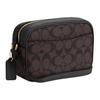 Coach Jamie 21 Classic Monogram Gold Logo Hardware Zipper Coated Canvas Camera Bag Women Shoulder Bag Brown Black CQ874-IMAA8