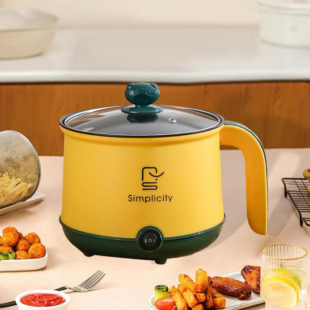 Elektrischer Topf 1,8L Shabu Nudelkocher für Nudeln Reis College Blau